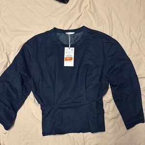 Navy Long Sleeve Top
